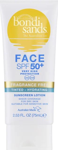 BONDI SANDS SPF 50 + Fragrance Free Tinted Face Lotion (Hydrating) 75