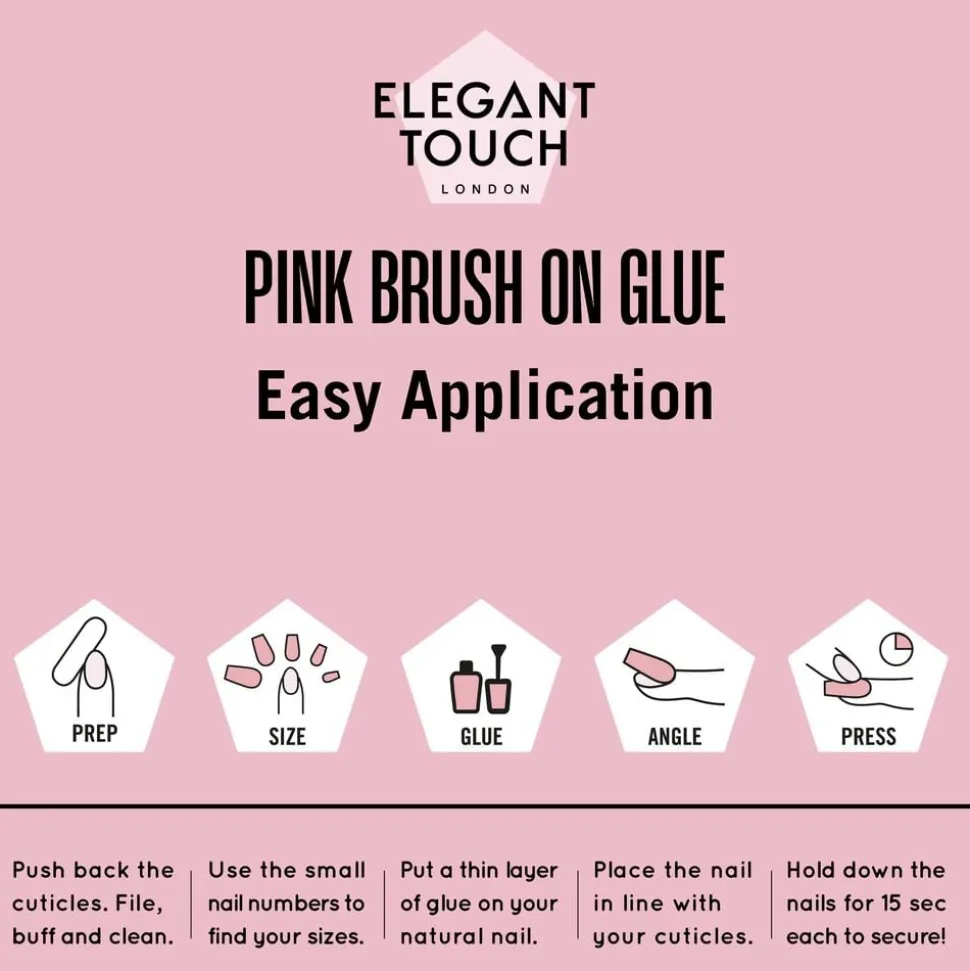 ELEGANT TOUCH PINK BRUSH ON NAIL GL