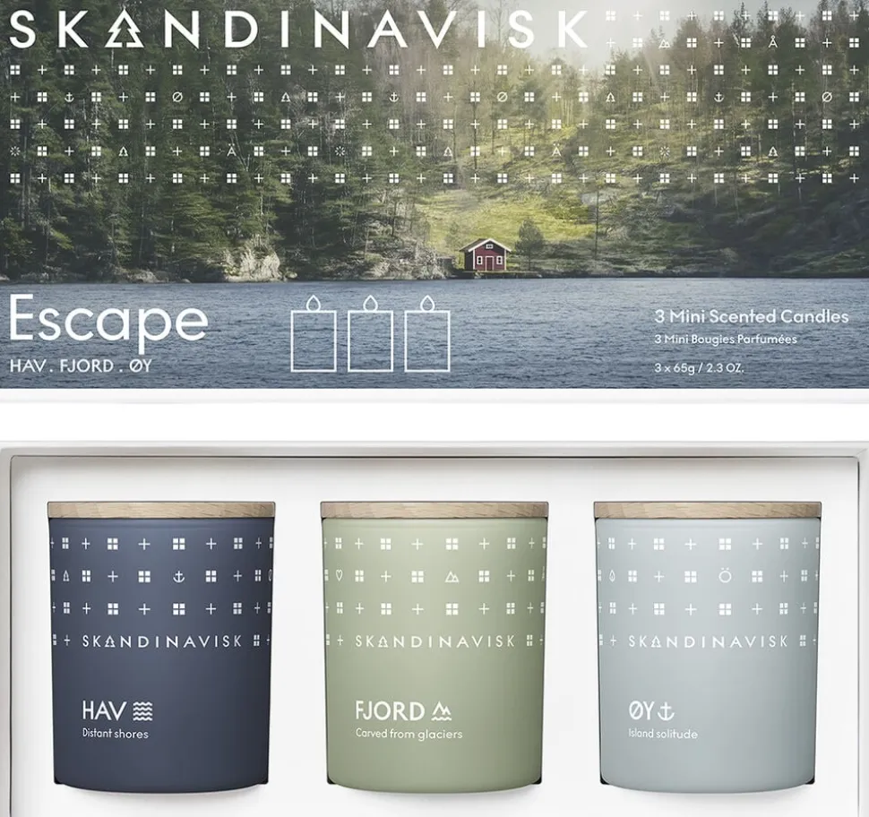 ESCAPE Mini Candle Giftset 65g x 3