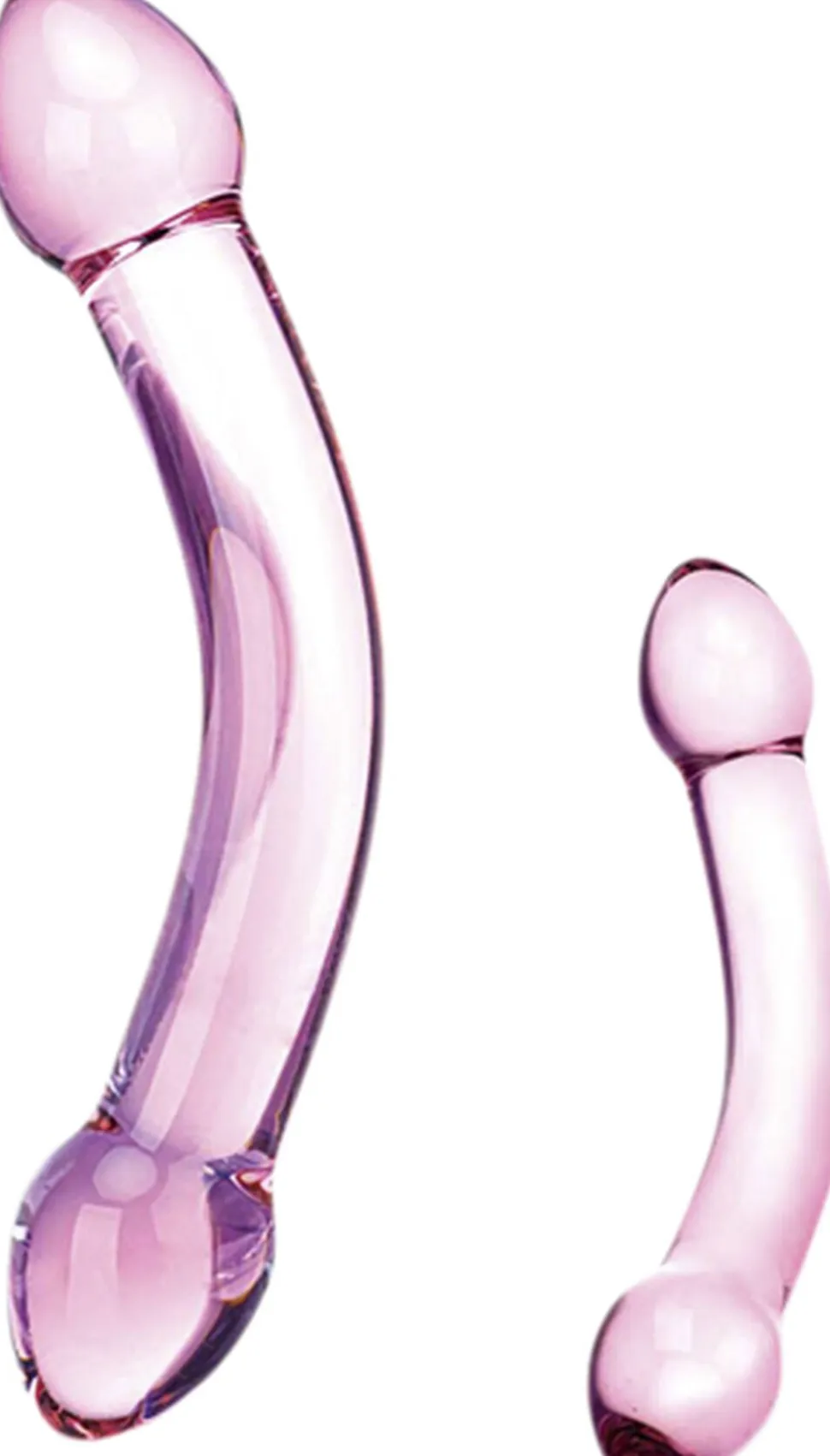 GLAS - DOUBLE TROUBLE PURPLE GLASS DILDO