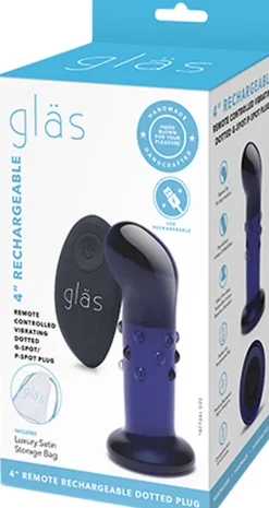 GLAS - RECHARGEABLE REMOTE CONTROLLED VIBRATING DOTTED G-SP