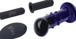 GLAS - RECHARGEABLE REMOTE CONTROLLED VIBRATING DOTTED G-SP