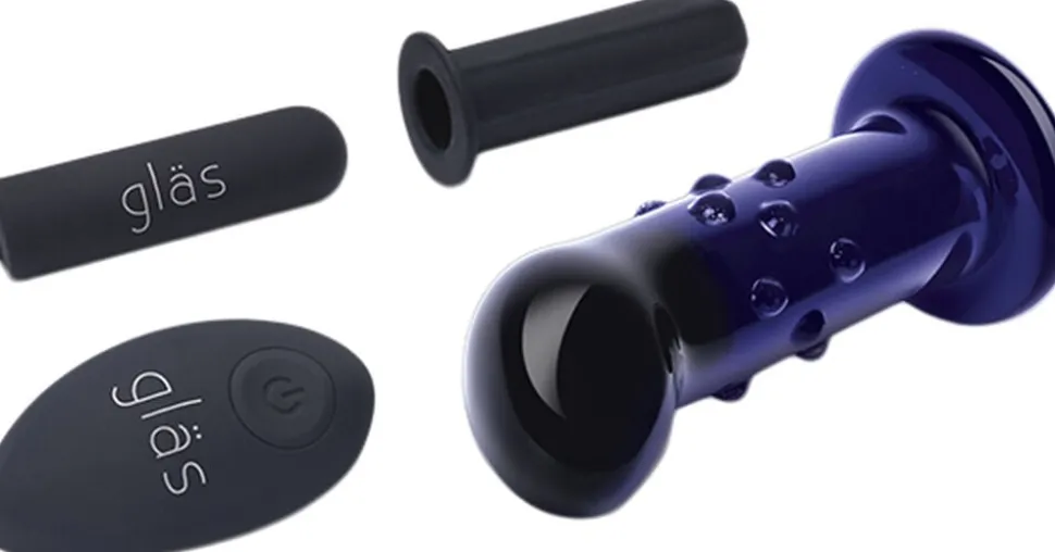 GLAS - RECHARGEABLE REMOTE CONTROLLED VIBRATING DOTTED G-SP