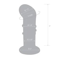 GLAS - RECHARGEABLE REMOTE CONTROLLED VIBRATING DOTTED G-SP