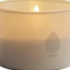 Glass Candle, Beige, 8,2x6 cm