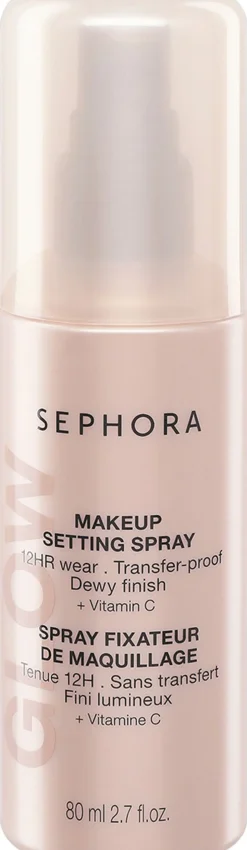 GLOW Makeup Setting Spray - 12 timers hold, ingen overførsel, lysende
