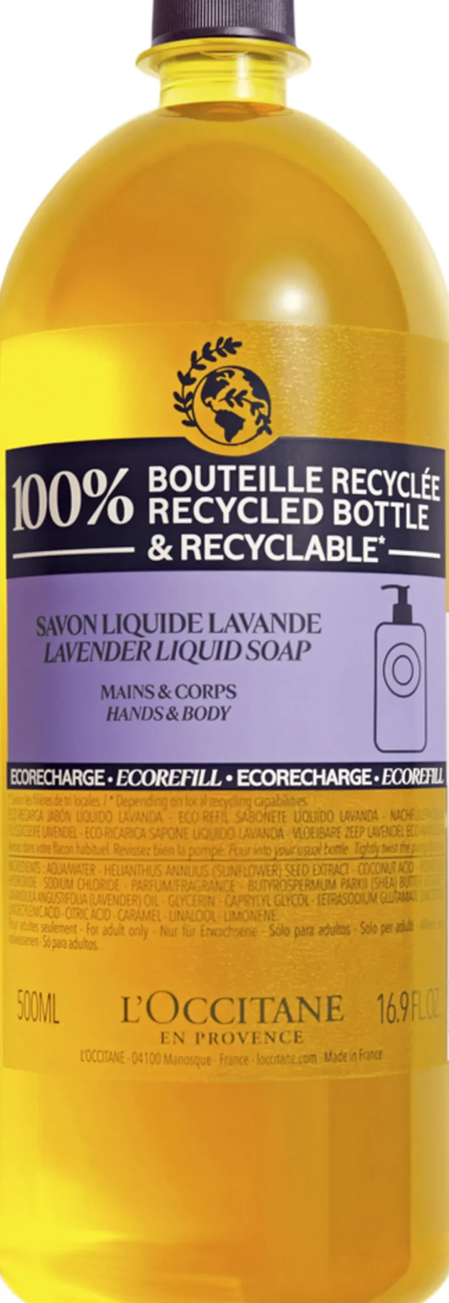 Karité (Shea Butter) Lavender Liquid Hand Soap Refill 500ml