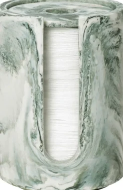 Mist Cotton Pad Holder - Emerald Off-white