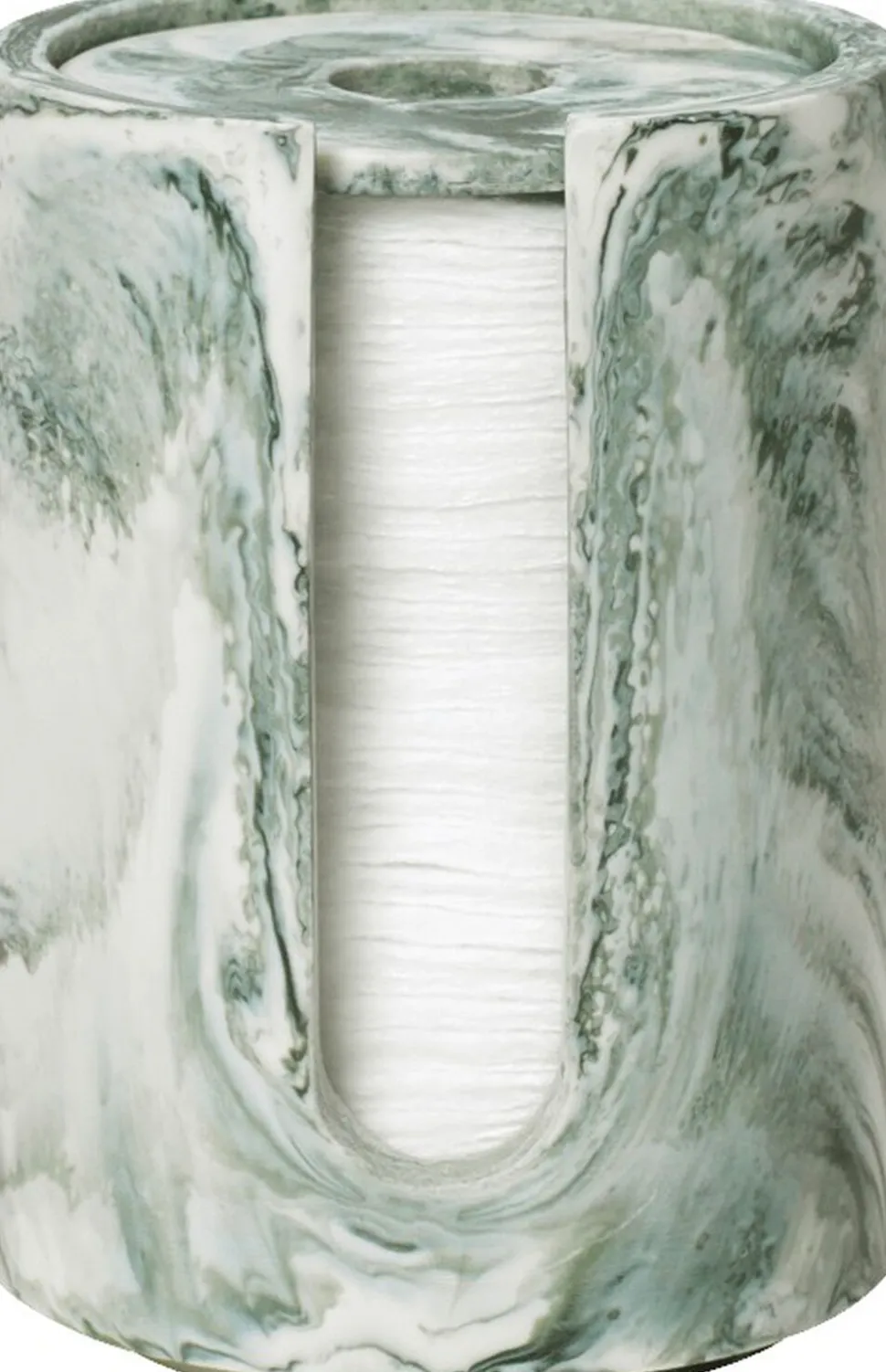 Mist Cotton Pad Holder - Emerald Off-white