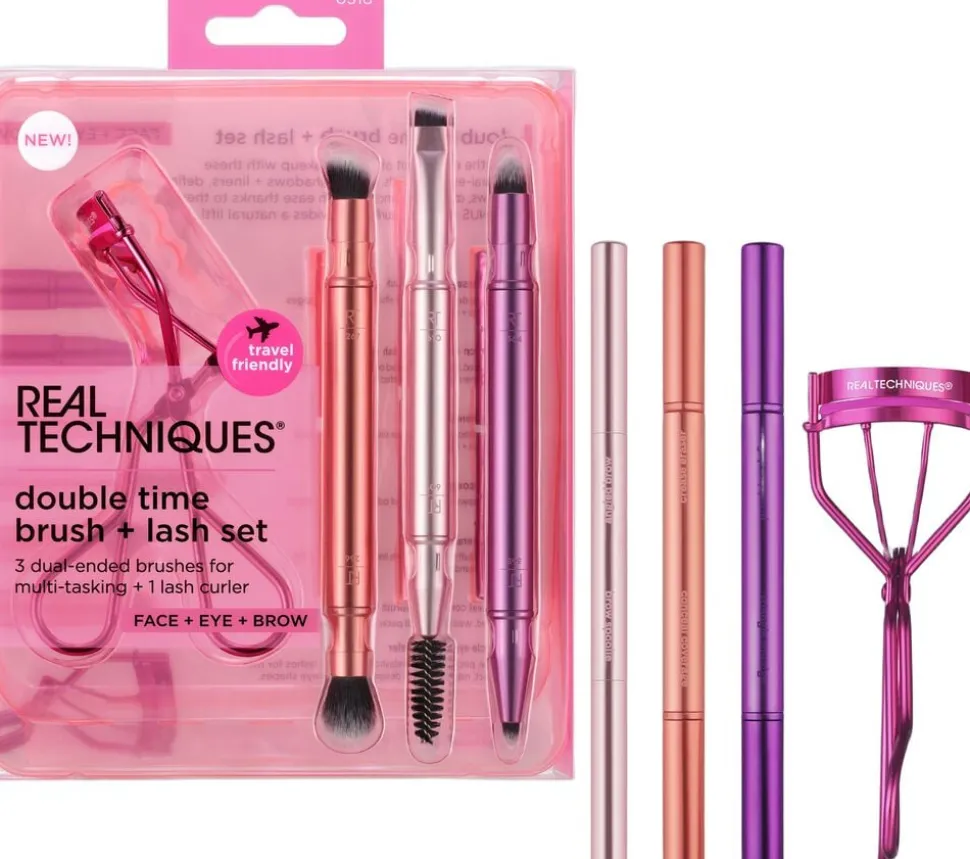 Real Techniques Double Time Retractable Brush Set