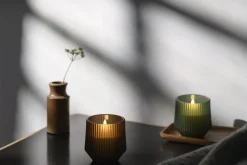 Scented wax glass candle, Awaken, Brown, 8,5x9,5 cm *