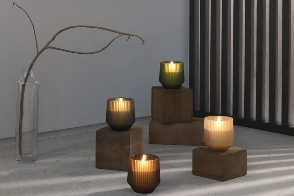 Scented wax glass candle, Uplift, Beige, 8,5x9,5 cm *