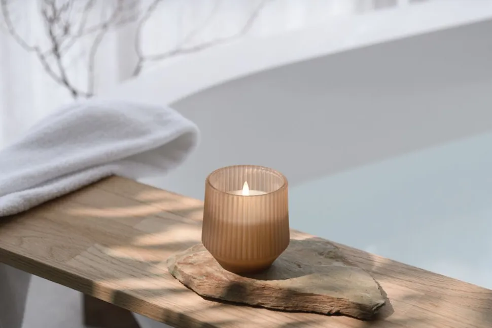Scented wax glass candle, Uplift, Beige, 8,5x9,5 cm *