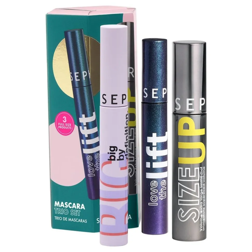 TRIO DE MASCARAS - 3 mascaraer, 3 effekter: Volumen, definition, løft